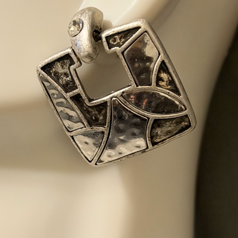 Silver Geometric Earrings